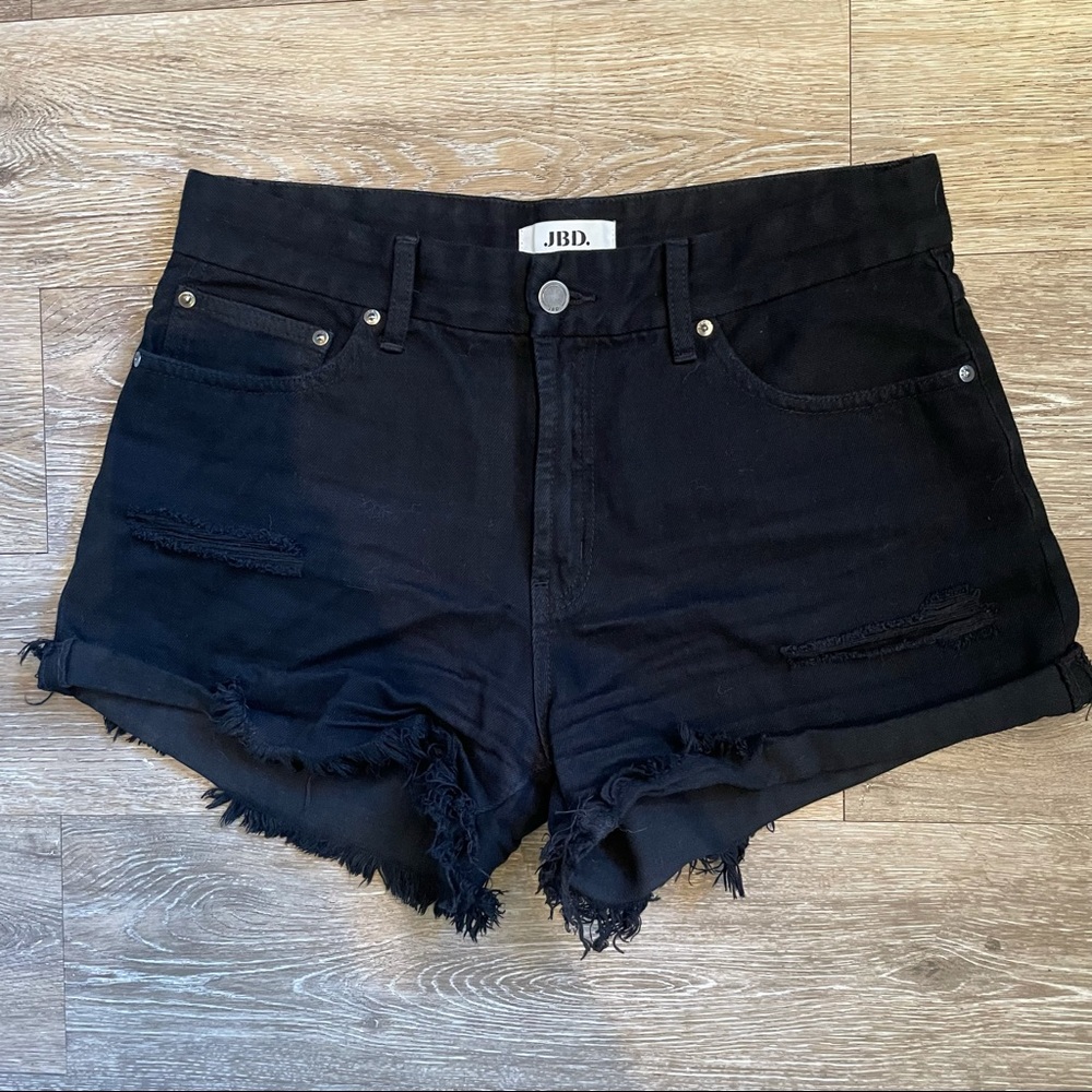 High Waist Distressed Shorts